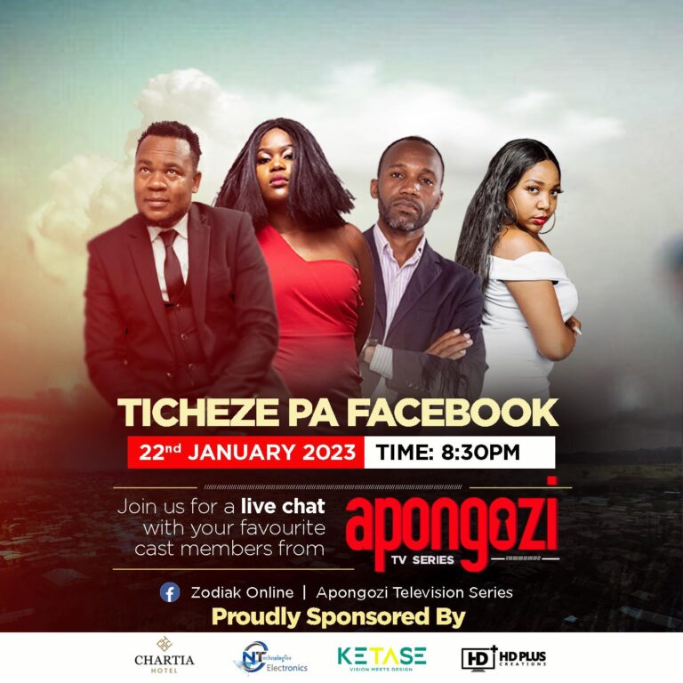 Apongozi to host live chat with cast on Facebook.